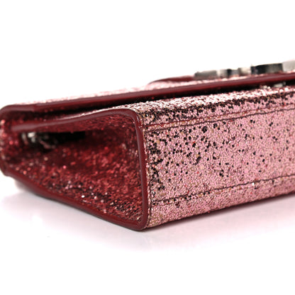 Saint Laurent Glitter Monogram Galactica Satchel Pink 10 of 19