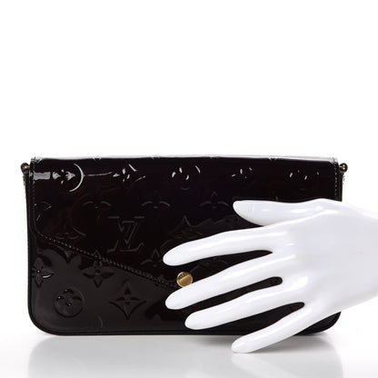 Louis Vuitton Vernis Pochette Felicie Chain Wallet Amarante 2 of 8