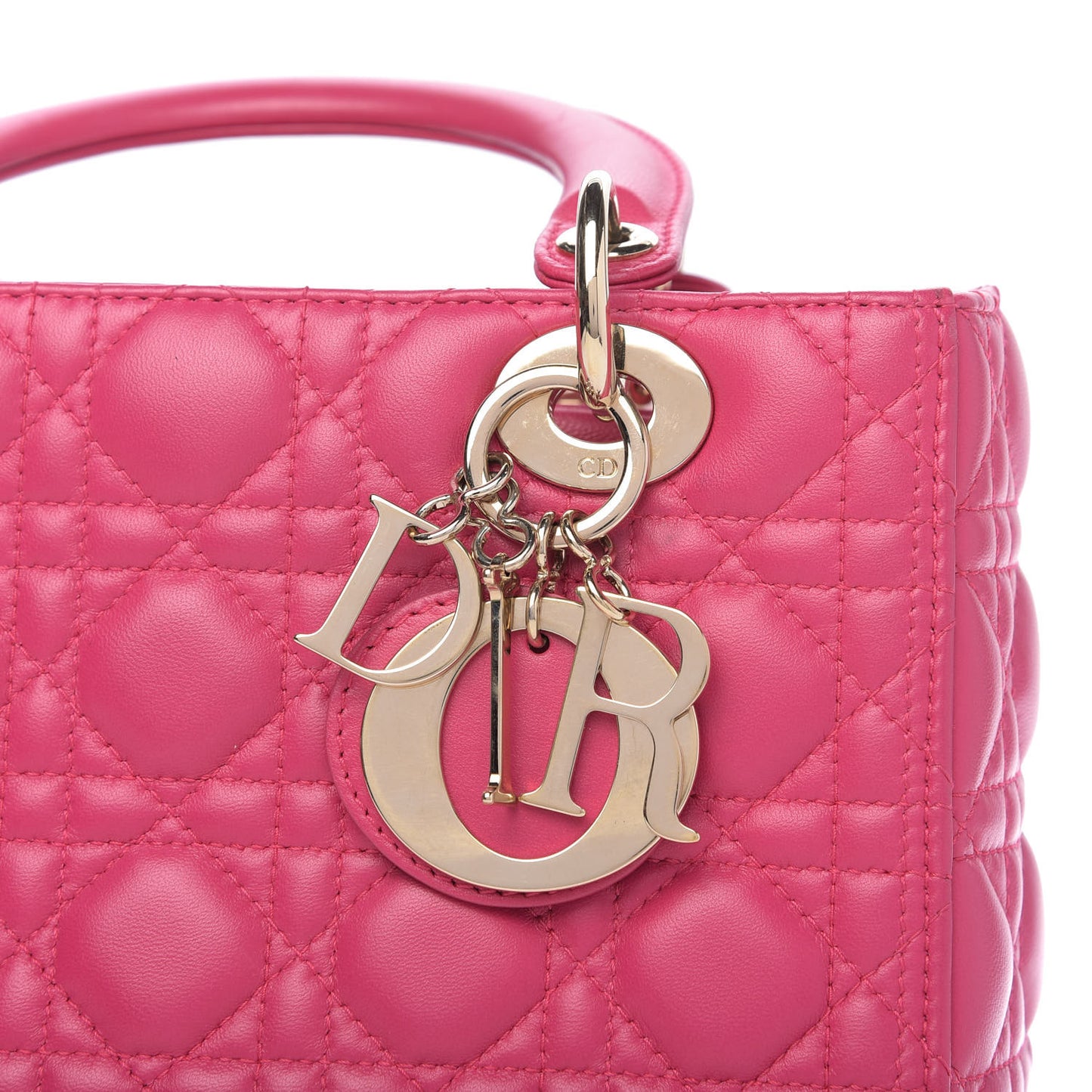 Lambskin Cannage Medium Lady Dior Pink