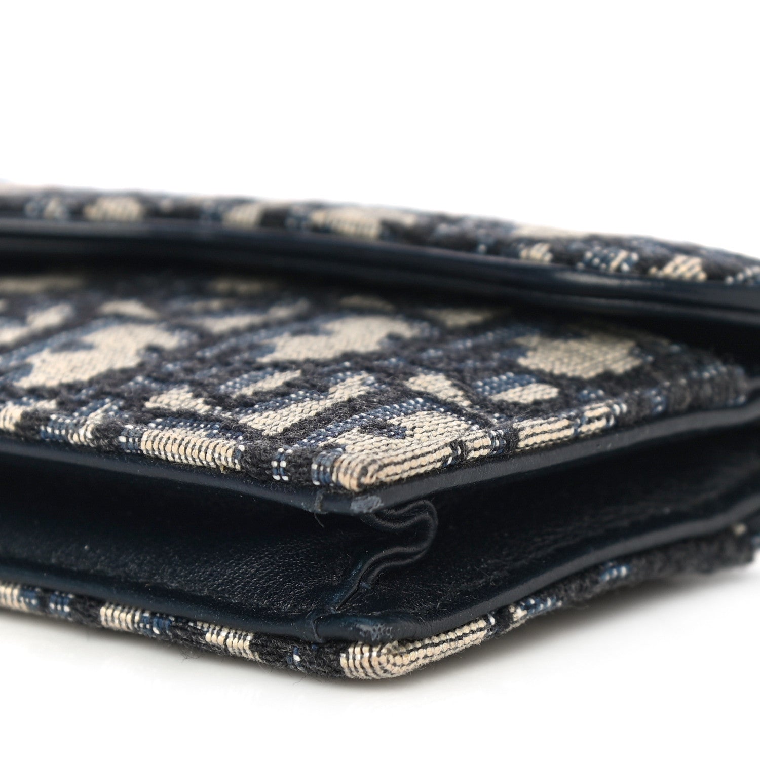 Christian Dior Oblique Saddle Card Holder Blue 9 of 13