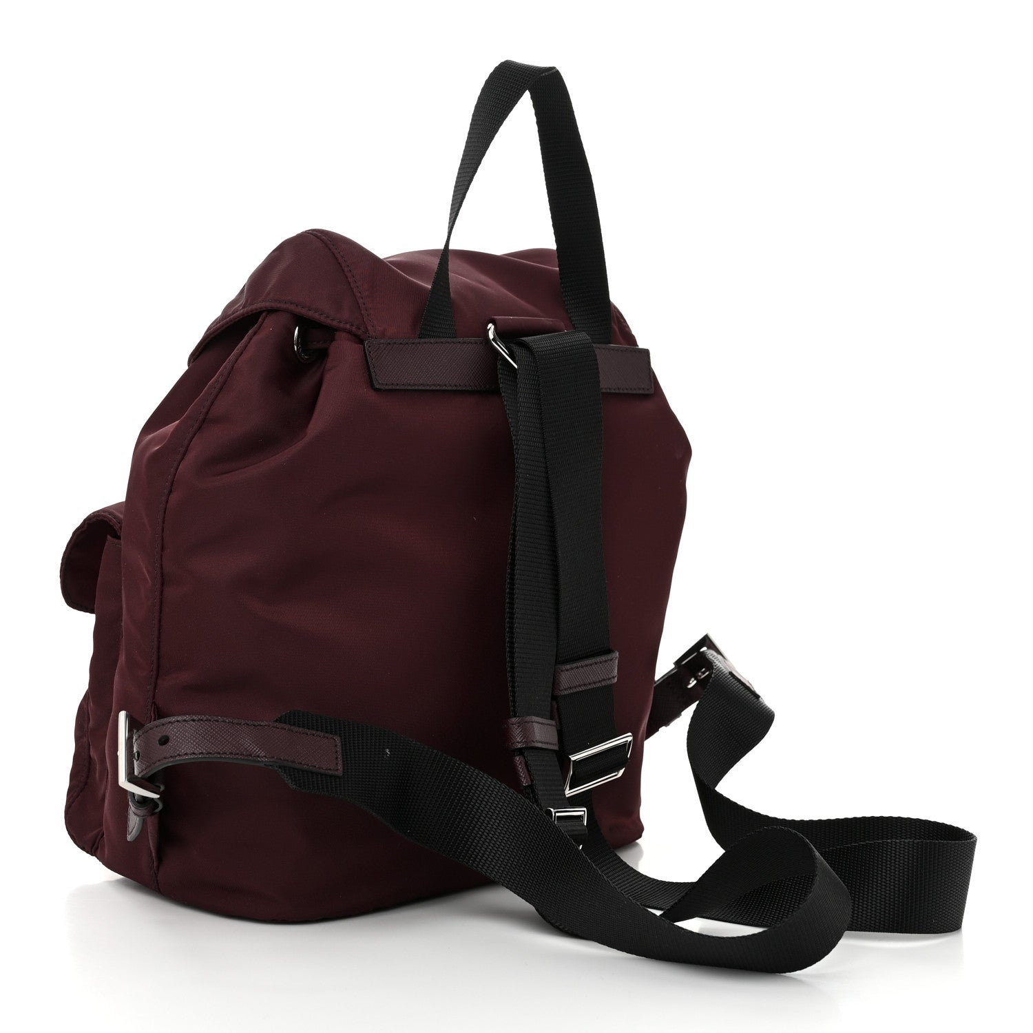 Prada Tessuto Nylon Saffiano Vela Small Backpack Bordeaux 1646801
