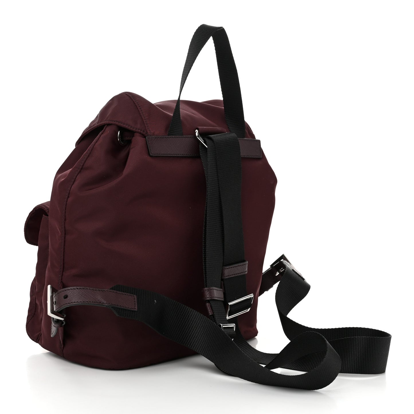 Tessuto Nylon Saffiano Vela Small Backpack Bordeaux