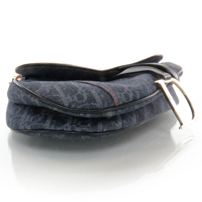 Christian Dior Denim Monogram Flight Saddle Bag 4 of 8