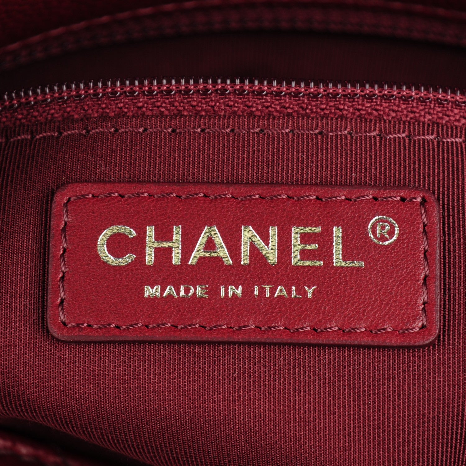 Chanel Caviar Quilted City Shopping Tote Dark Red 7 of 18