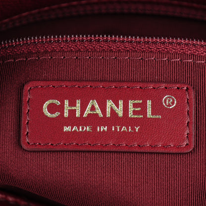 Chanel Caviar Quilted City Shopping Tote Dark Red 7 of 18