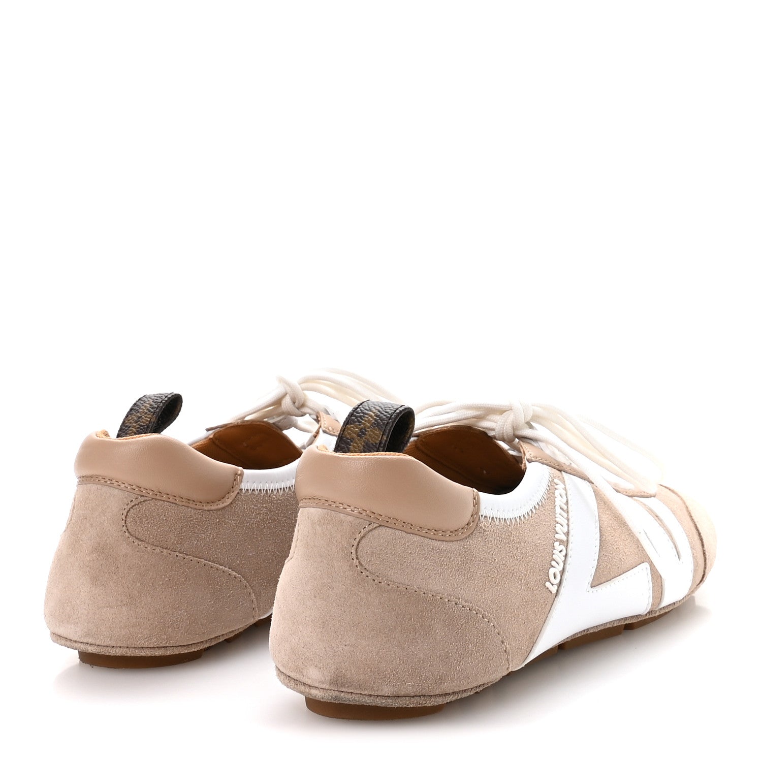 Louis Vuitton Suede Calfskin LV Sneakerina 37.5 Hazelnut Brown 5 of 8