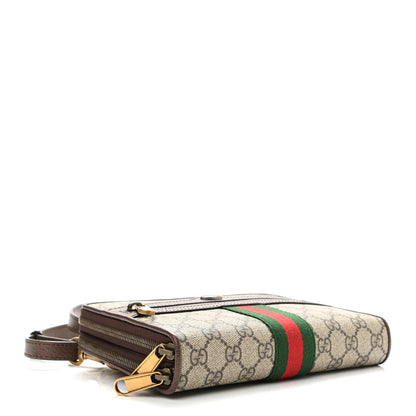 Gucci GG Supreme Monogram Web Ophidia Double Zip Shoulder Bag Beige New Acero 3 of 10