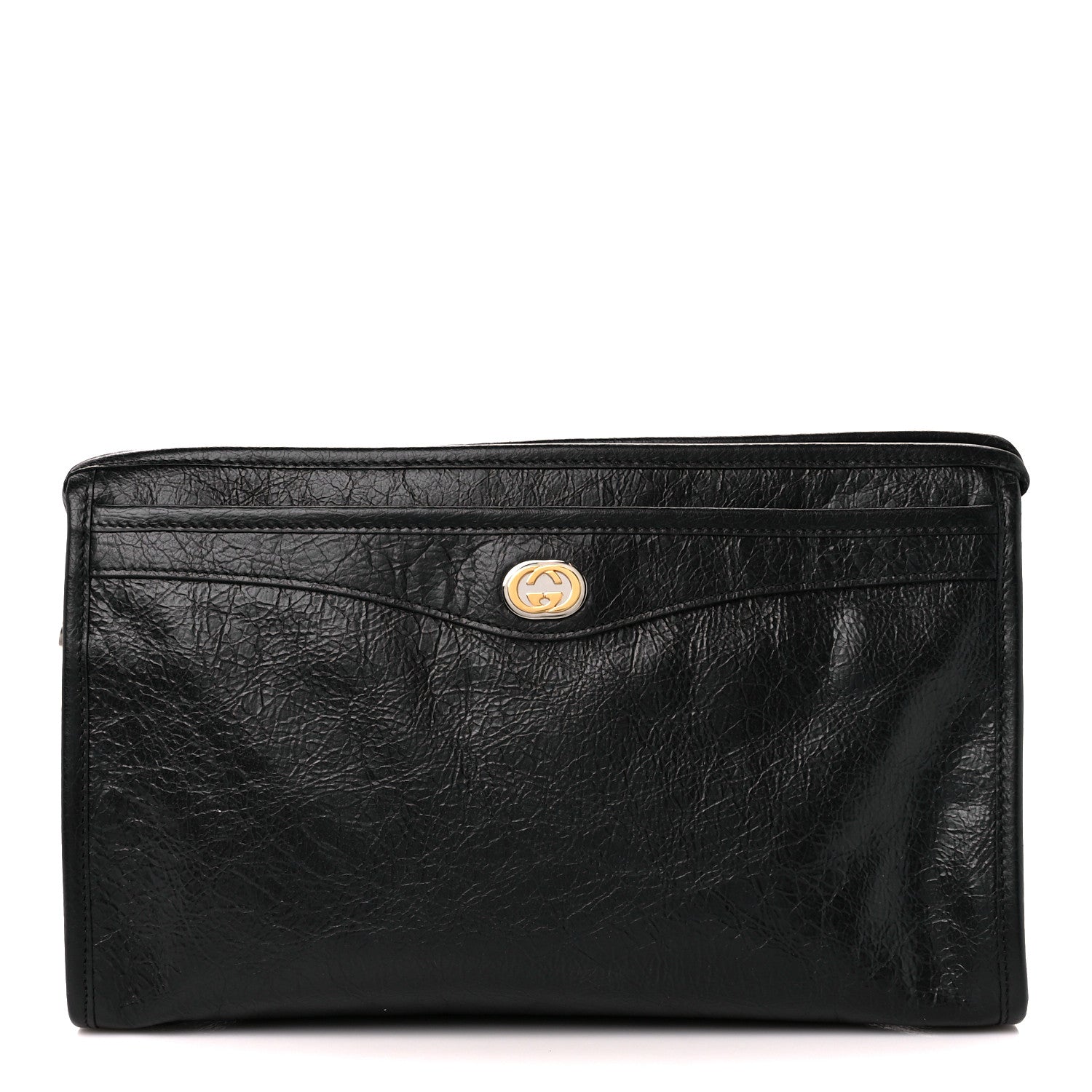 Gucci Fluffy Calfskin Morpheus Zip Pouch Black 1 of 10