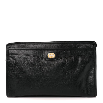 Gucci Fluffy Calfskin Morpheus Zip Pouch Black 1 of 10