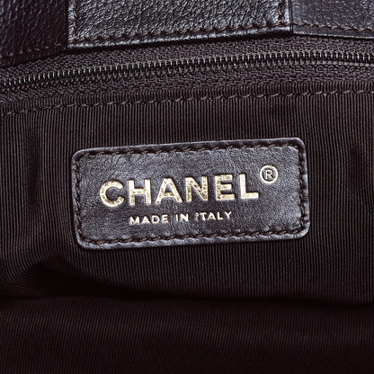 Chanel Calfskin Cerf Executive Shopper Tote Dark Brown 7 of 12