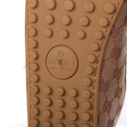 Gucci GG Monogram Suede Mens Driver Loafers 9 Beige Ruggine Cuir 7 of 11