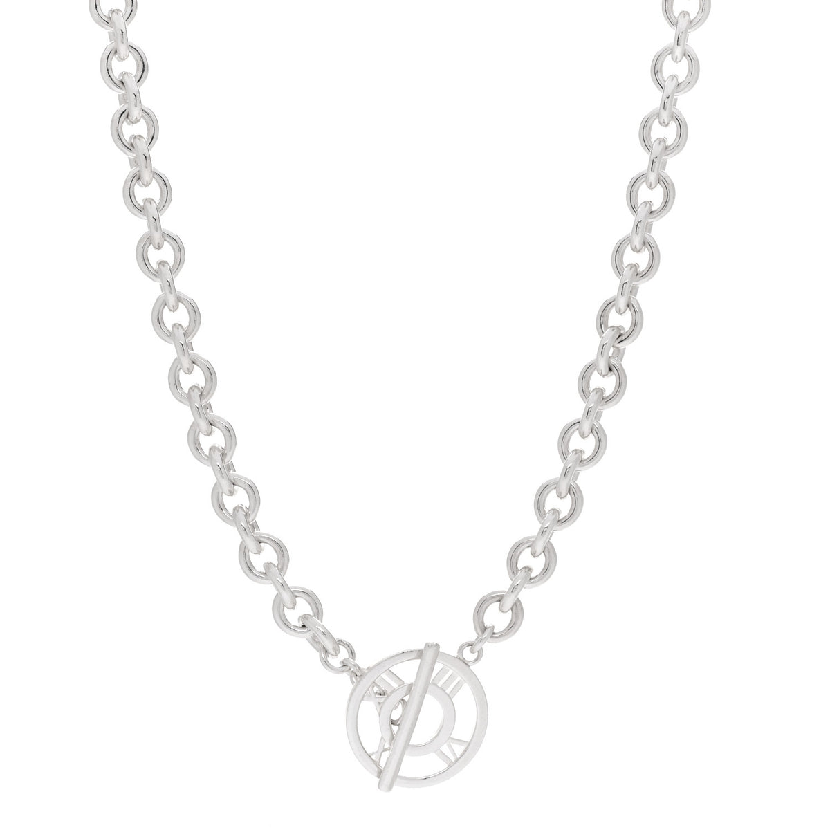 Sterling Silver Atlas Toggle Chain Necklace