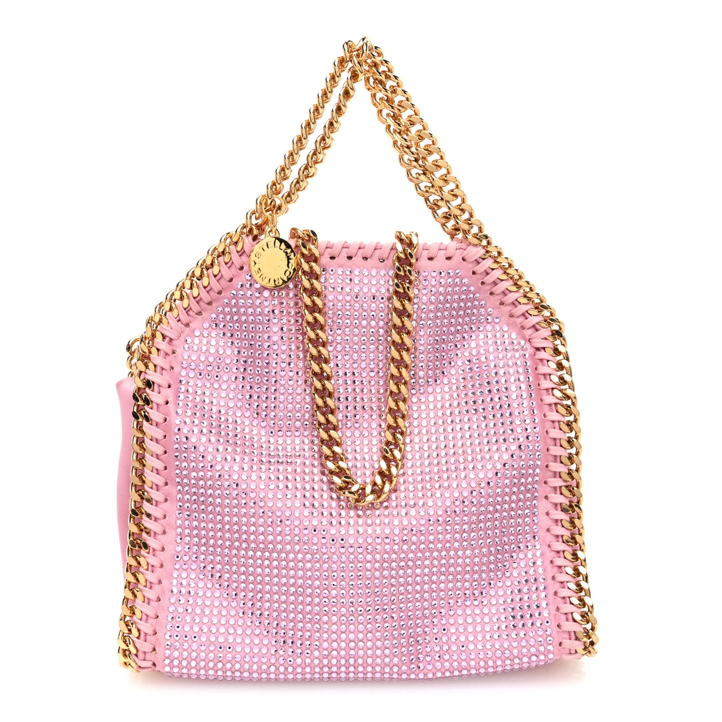 Crystal Stones Tiny Fold Over Falabella Pink