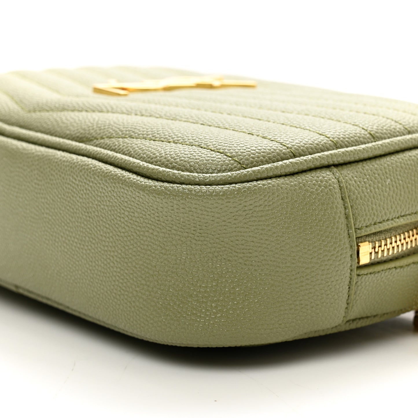 Grain De Poudre Matelasse Monogram Mini Lou Camera Bag Light Sage