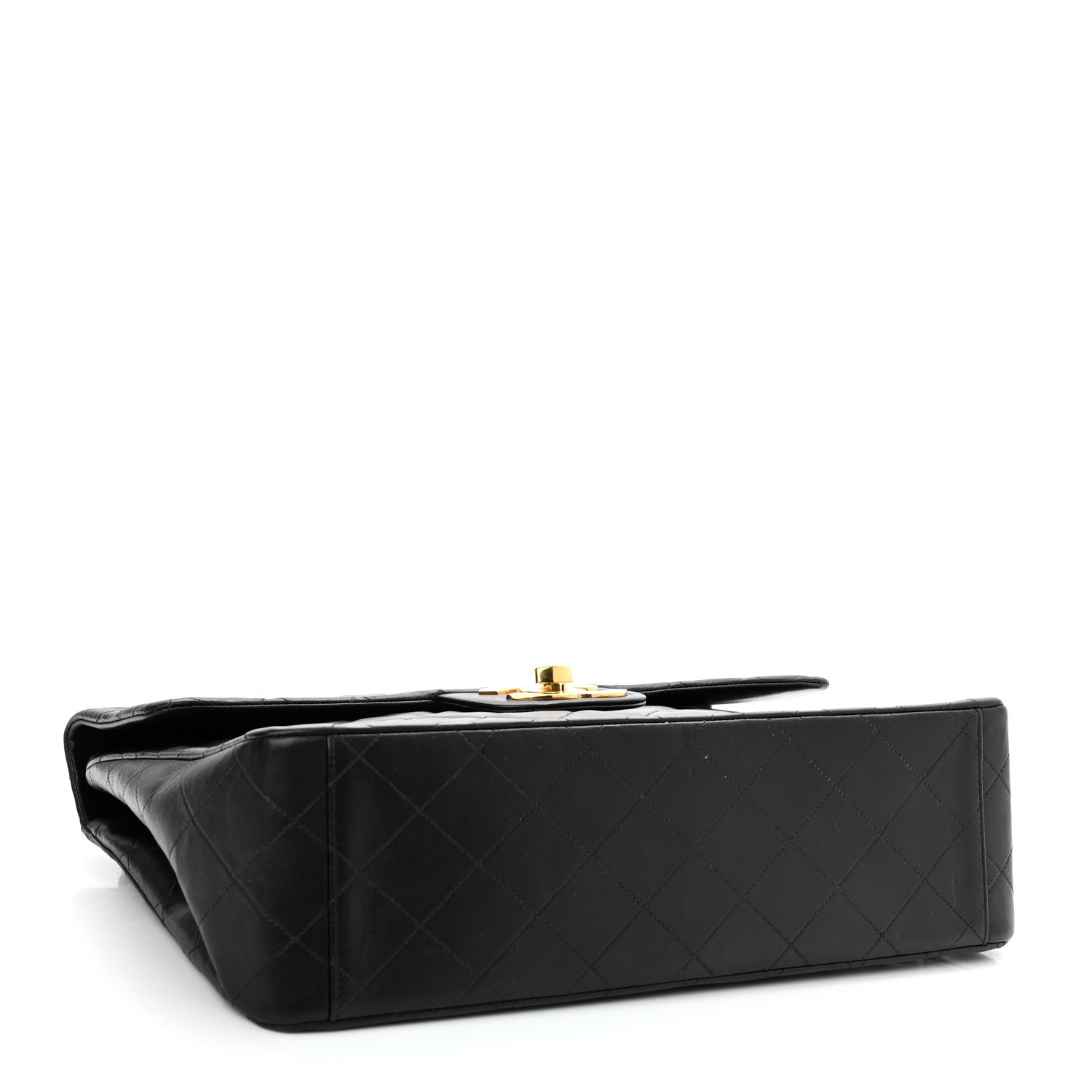Chanel Lambskin Quilted XL Jumbo Single Flap Black 4 of 10