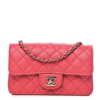 Chanel Caviar Quilted Mini Rectangular Flap Dark Pink 2 of 11