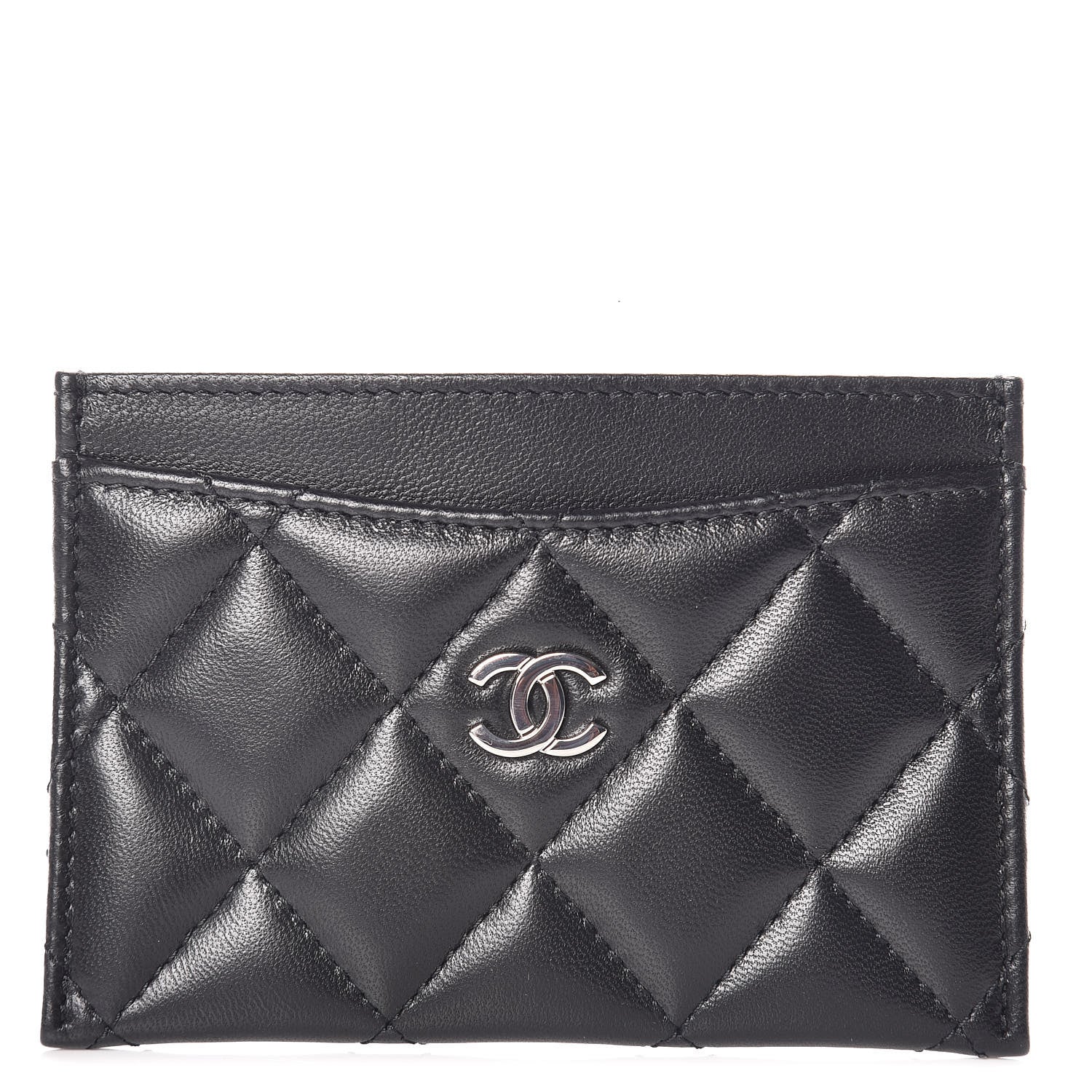 Chanel Lambskin Quilted Card Holder Black 1 of 9