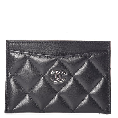 Chanel Lambskin Quilted Card Holder Black 1 of 9
