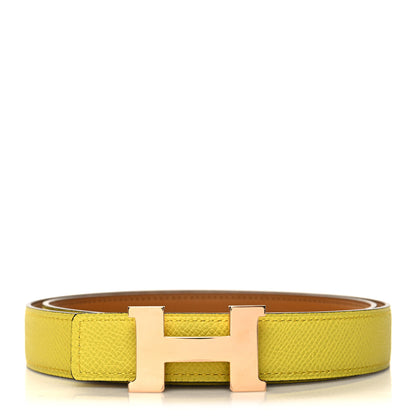 Hermes Swift Epsom 24mm Mini Constance H Belt 75 30 Sesame Lime 1 of 5