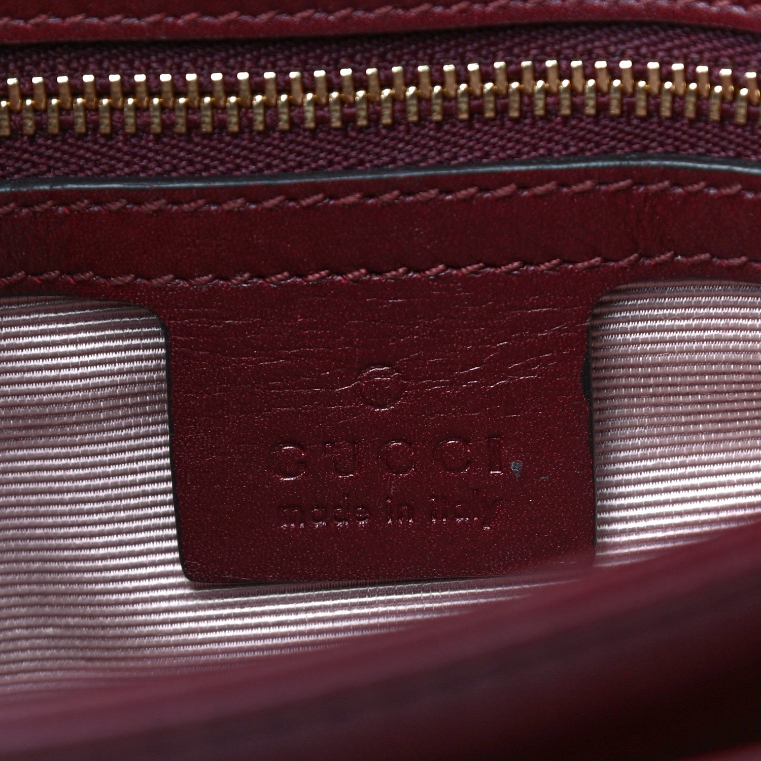 Gucci Vitello Palmellato Lux Small Arli Flap Shoulder Bag Vintage Bordeaux 6 of 15