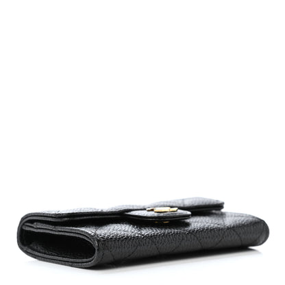 Chanel Caviar Quilted Flap Card Holder Black 3 of 4