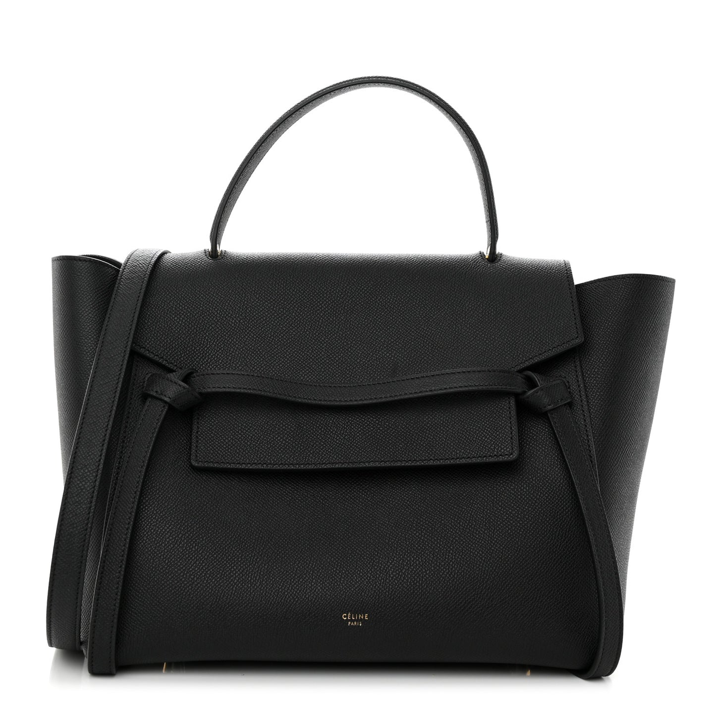 Grained Calfskin Mini Belt Bag Black
