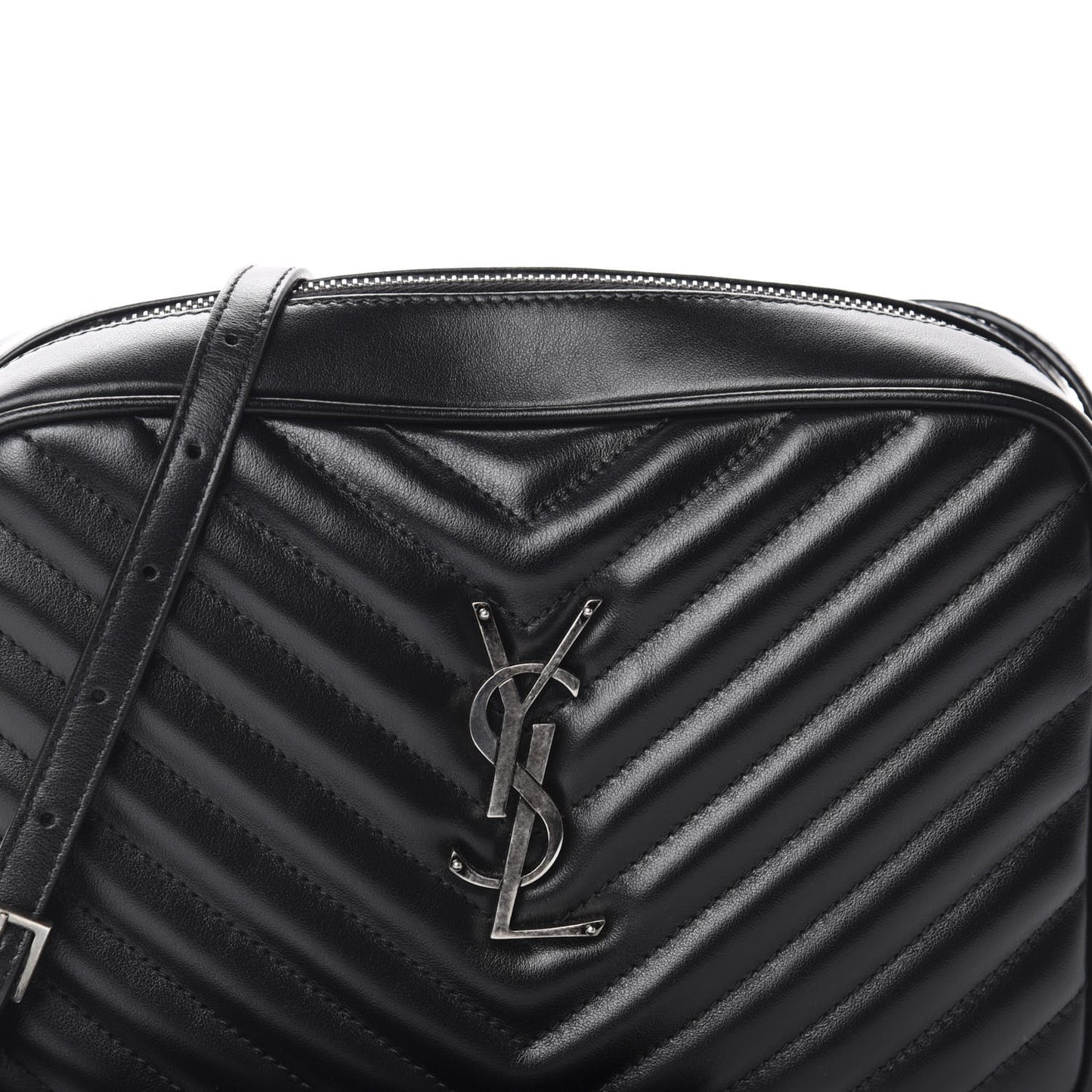 Calfskin Matelasse Monogram Lou Camera Bag Black