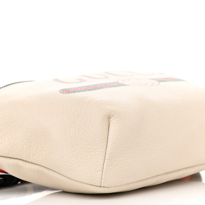 Gucci Grained Calfskin Logo Belt Bag White 9 of 10