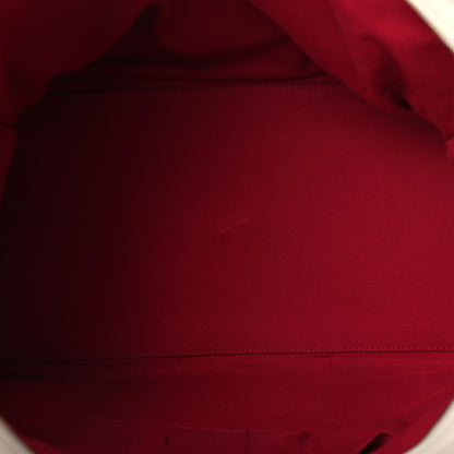 Saint Laurent Linen Sheepskin Large Cabas ChYc Tote Red 4 of 5