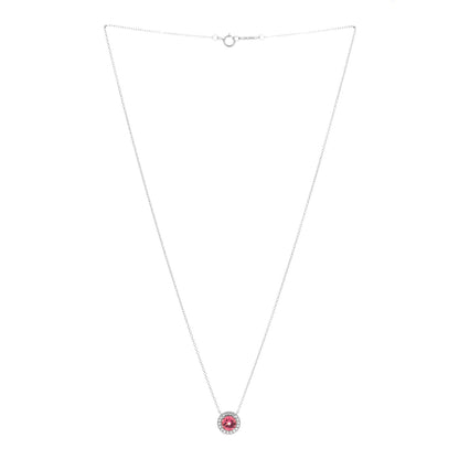 Tiffany Platinum Diamond Pink Tourmaline Soleste Pendant Necklace 2 of 6