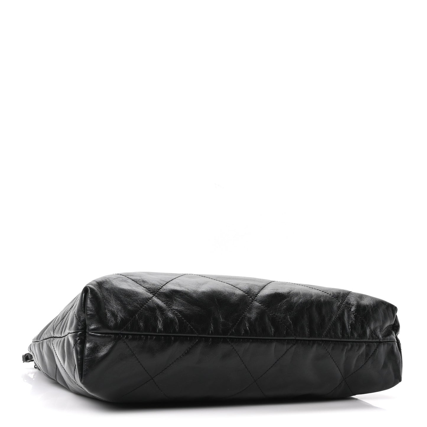 Shiny Calfskin Quilted Monochrome Small Chanel 22 Black