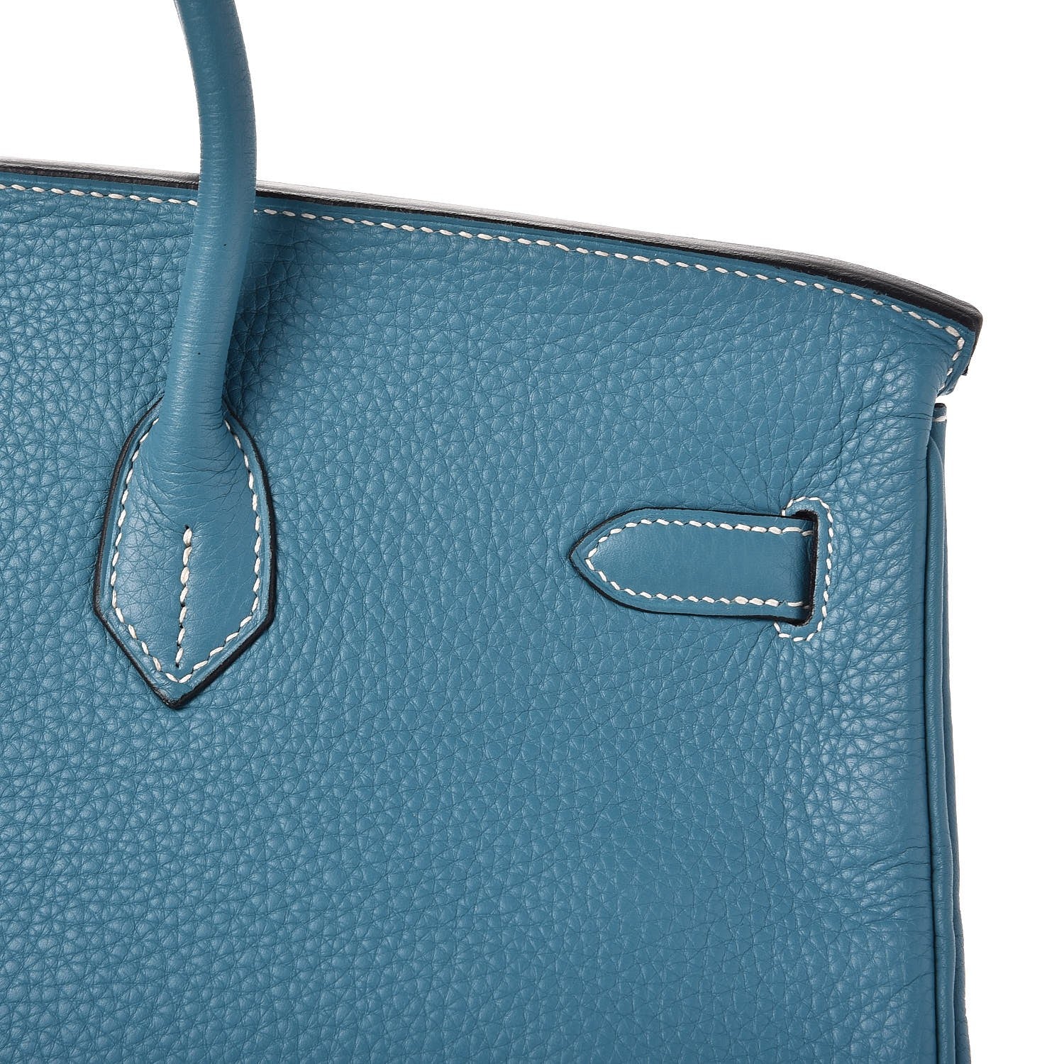 Hermes Taurillon Clemence Birkin 40 Blue Jean 25 of 28