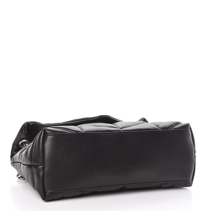 Saint Laurent Lambskin Quilted Small Loulou Puffer Monogram Chain Satchel Black 4 of 11