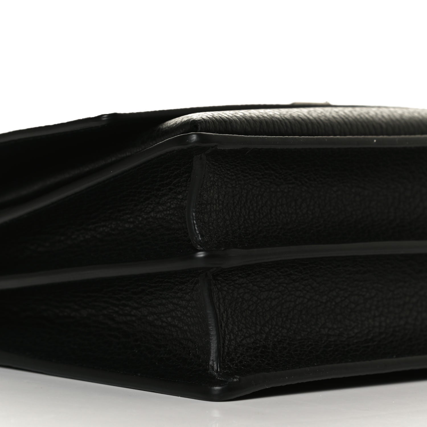 Saint Laurent Grained Calfskin Medium Monogram Sunset Satchel Black 10 of 15
