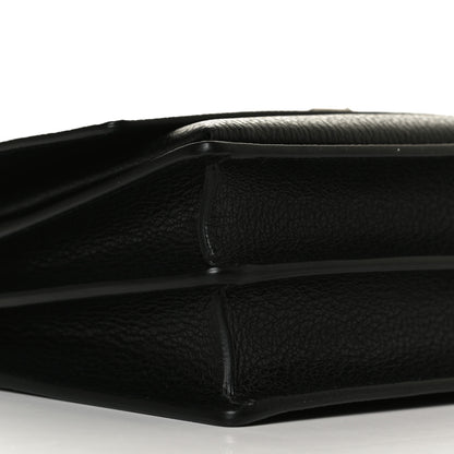 Saint Laurent Grained Calfskin Medium Monogram Sunset Satchel Black 10 of 15