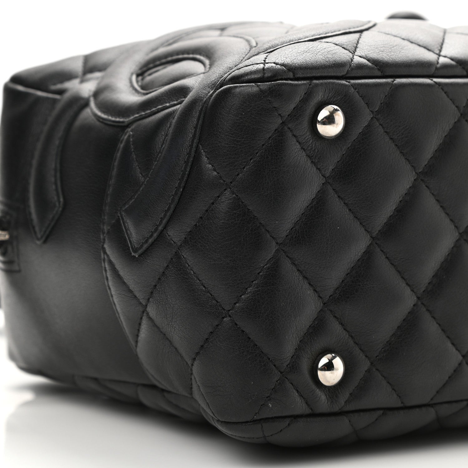 Chanel Calfskin Quilted Large Cambon Bowler Black 9 of 11