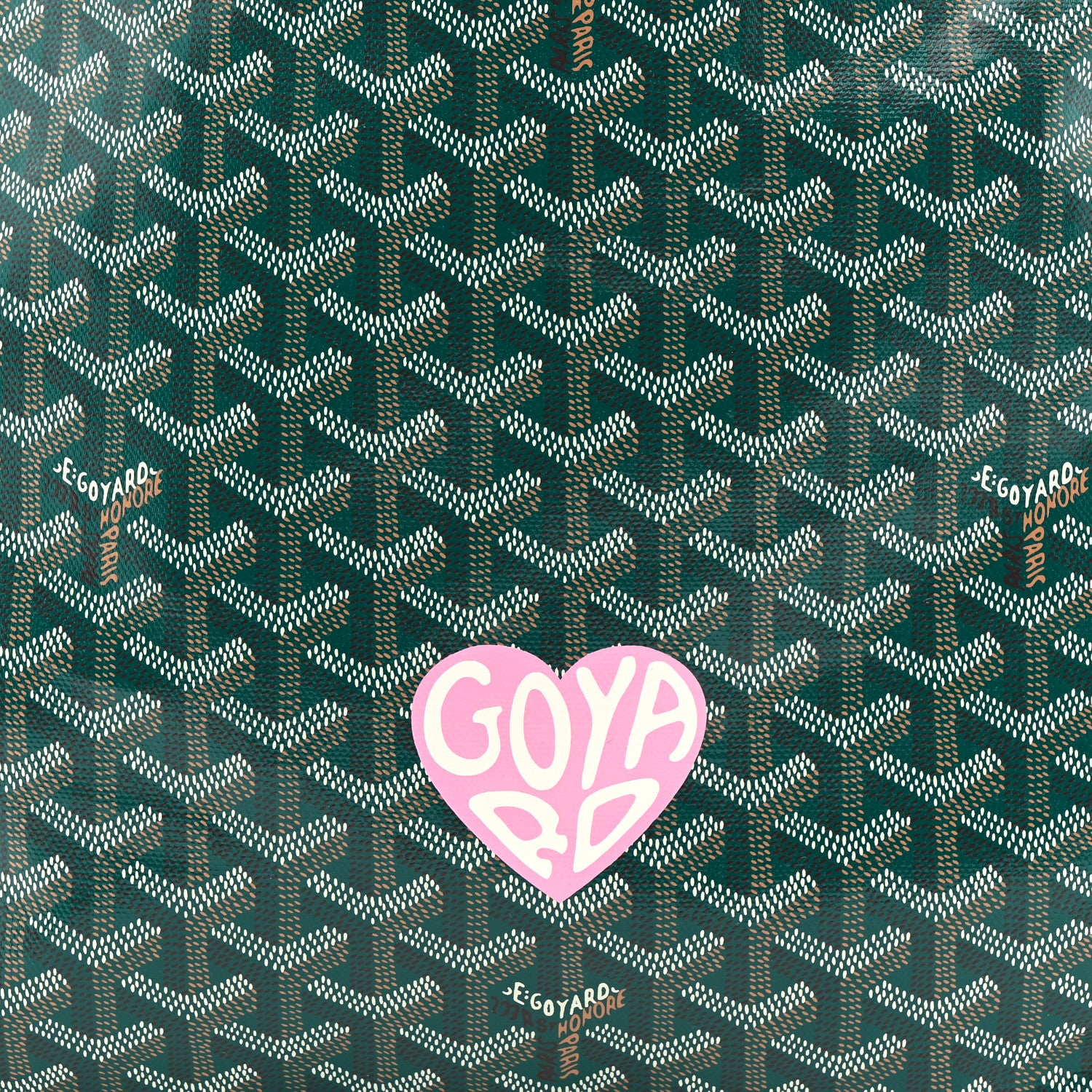 Goyard Goyardine Coeur Boheme Hobo Green 9 of 11