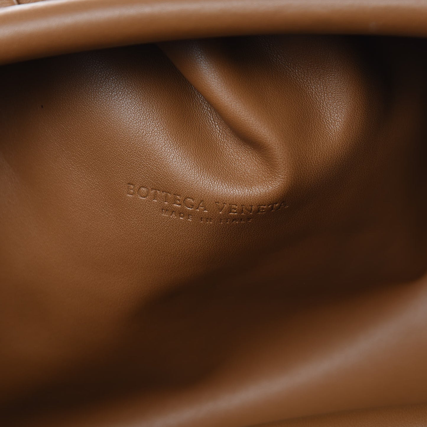 Smooth Butter Calf The Pouch Oversized Clutch Cammello