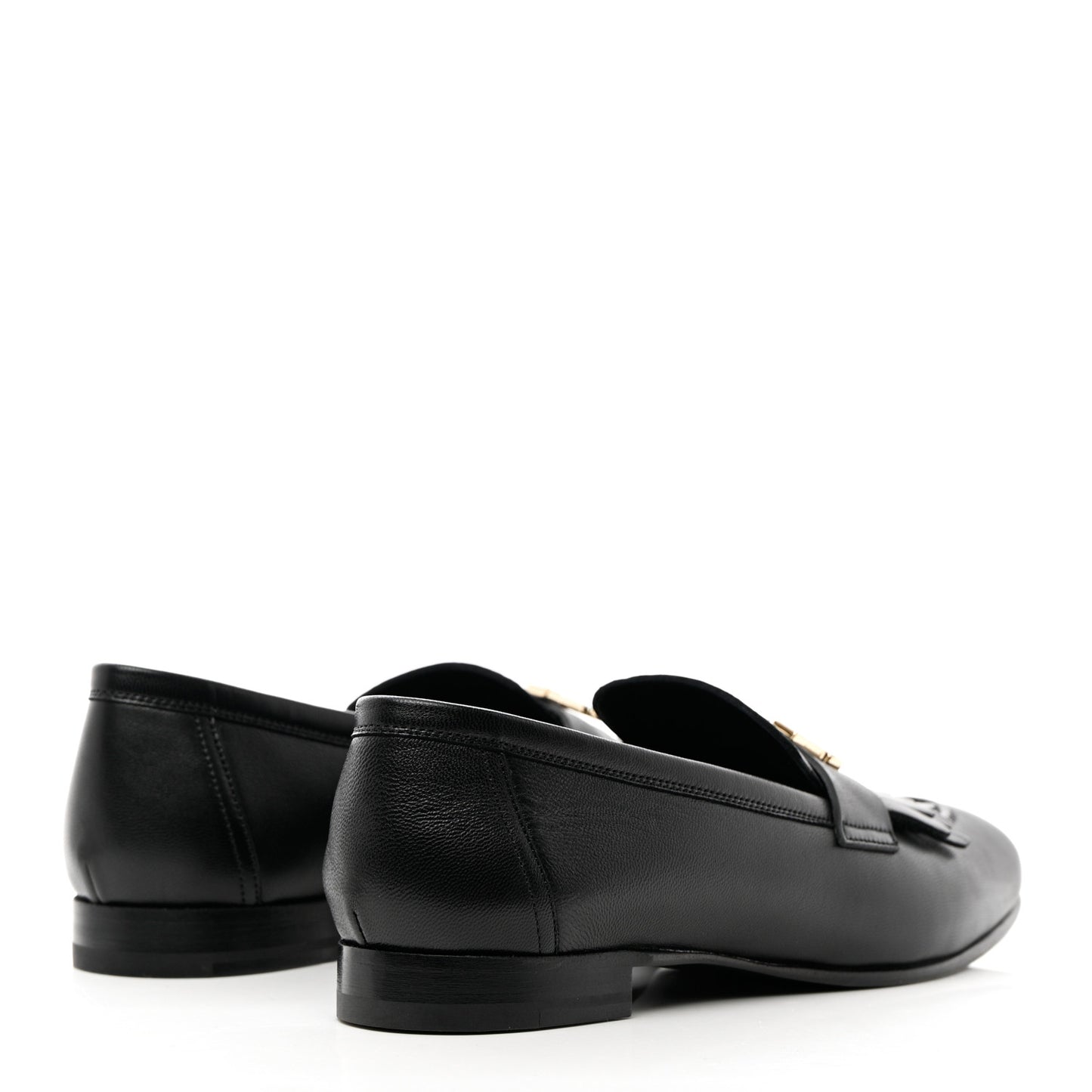 Goatskin Womens Royal Loafers 38 Black