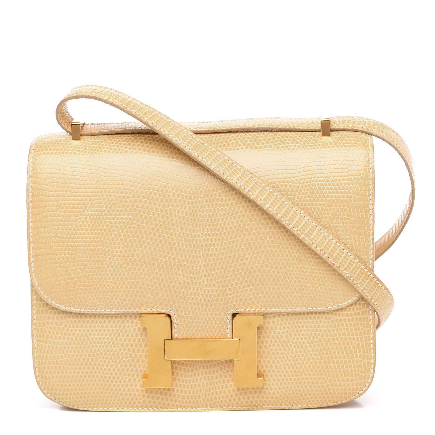 Hermes Lizard Constance 18 Blanc Casse 1 of 20