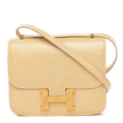 Hermes Lizard Constance 18 Blanc Casse 1 of 20