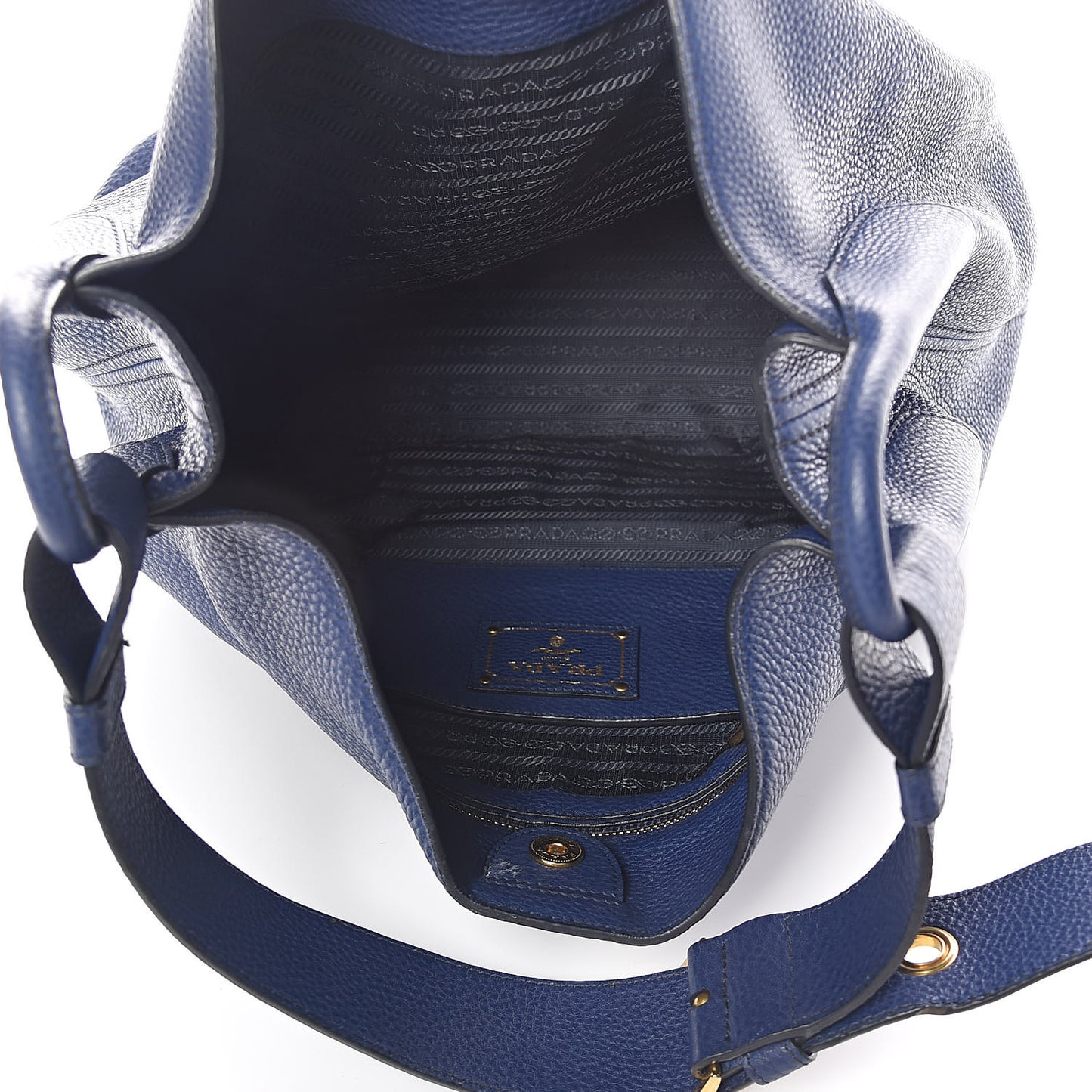 Vitello Daino Shoulder Bag Inchiostro