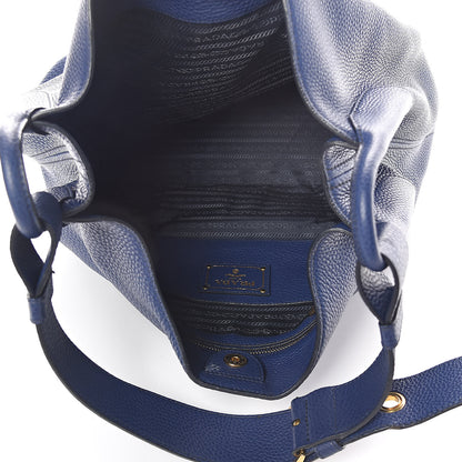 Prada Vitello Daino Shoulder Bag Inchiostro 5 of 10
