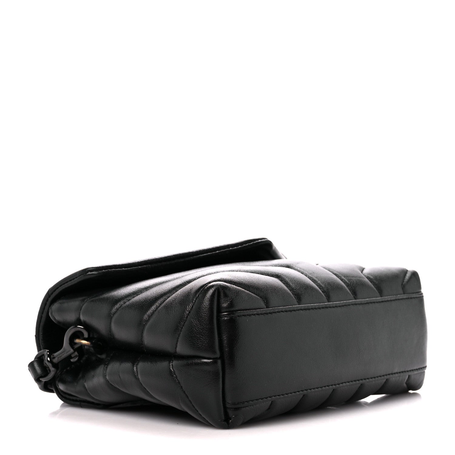 Saint Laurent Calfskin Y Quilted Monogram Monochrome Toy Loulou Crossbody Bag Black 4 of 11