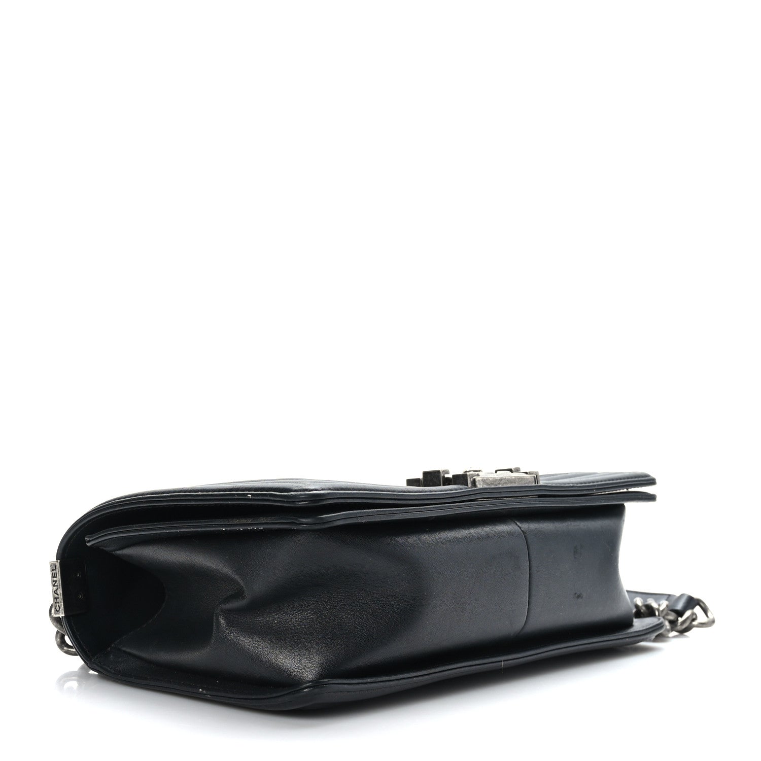 Chanel Calfskin Horizontal Quilted Medium Boy Flap Black Black 4 of 9