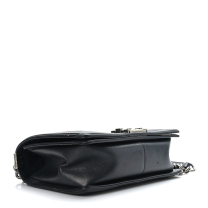 Chanel Calfskin Horizontal Quilted Medium Boy Flap Black Black 4 of 9