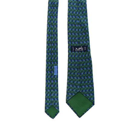 Hermes Silk Printed Mens Neck Tie Multicolor 3 of 6