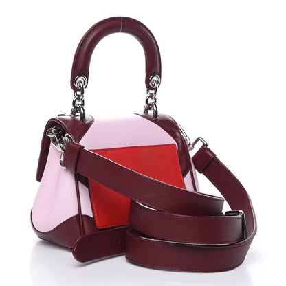 Christian Dior Calfskin Tri-Color Micro Be Dior Flap Pink Burgundy Red 4 of 10