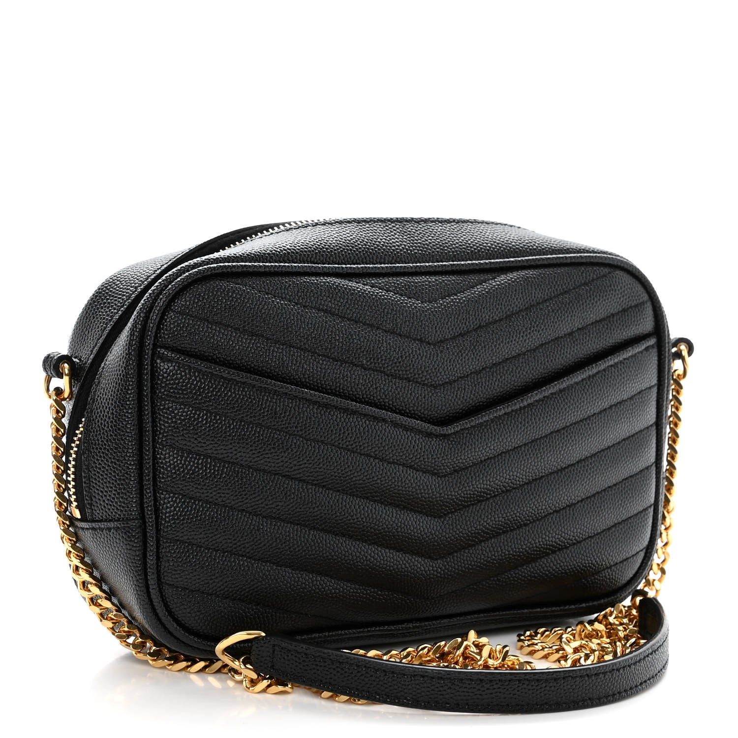 Saint Laurent SAINT LAURENT Grain De Poudre Matelasse Monogram Mini Lou Camera Bag Black 2 of 8