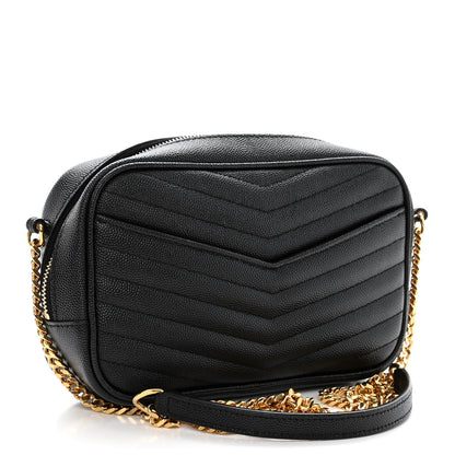 Saint Laurent SAINT LAURENT Grain De Poudre Matelasse Monogram Mini Lou Camera Bag Black 2 of 8